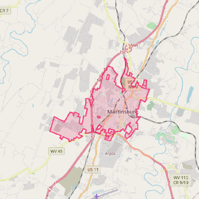 Map of Martinsburg