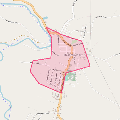 Map of Masontown