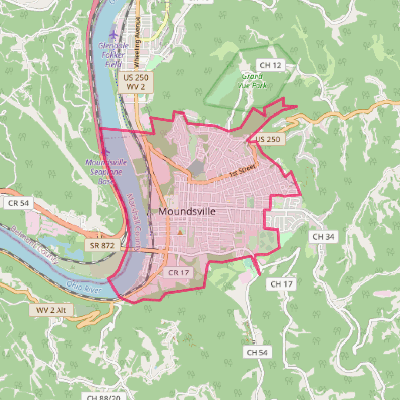 Map of Moundsville