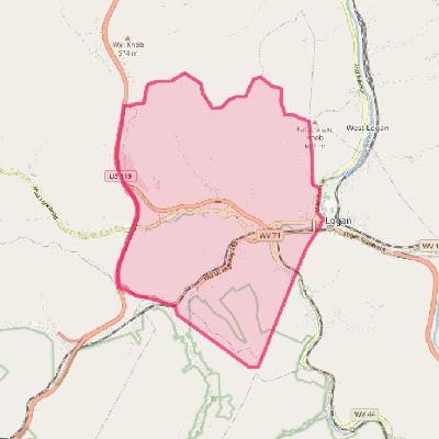 Map of Mount Gay-Shamrock