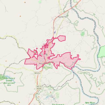 Map of Oak Hill