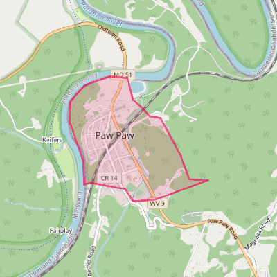 Map of Paw Paw