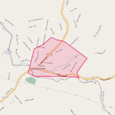 Map of Peterstown