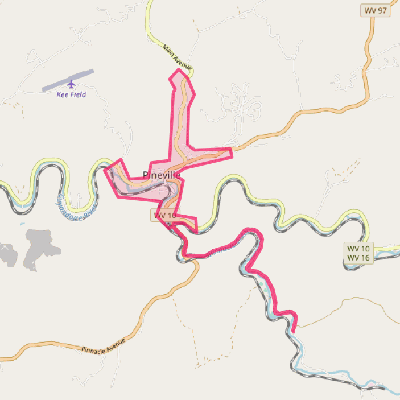 Map of Pineville