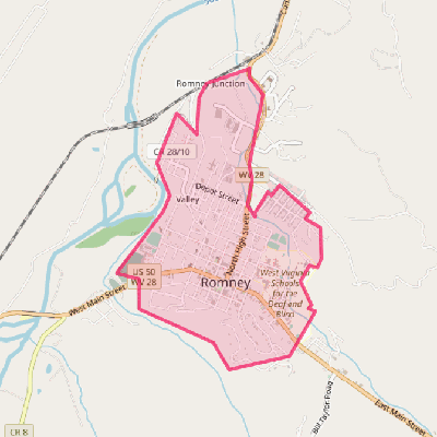 Map of Romney