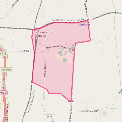 Map of Shenandoah Junction