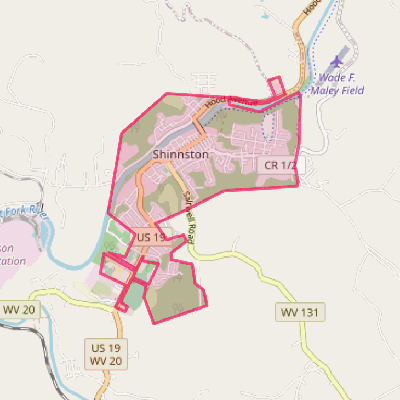 Map of Shinnston