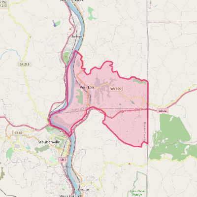 Map of Weirton