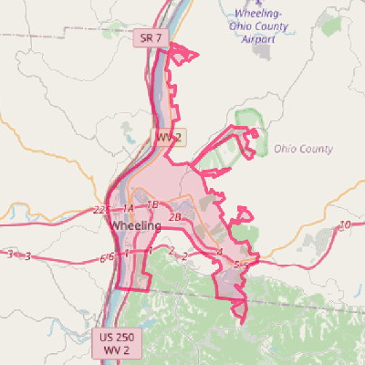 Map of Wheeling