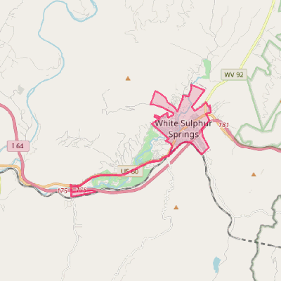 Map of White Sulphur Springs