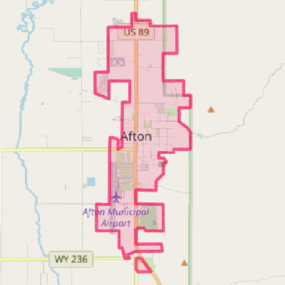 Map of Afton