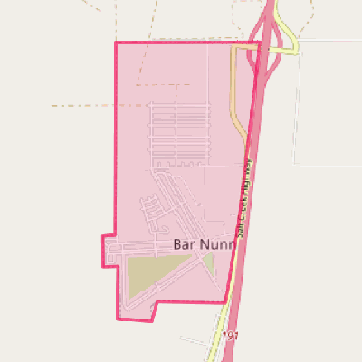 Map of Bar Nunn