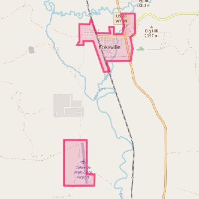 Map of Cokeville