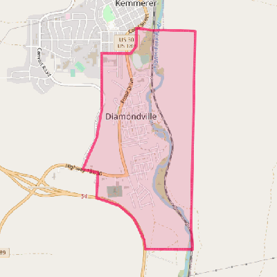 Map of Diamondville