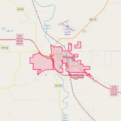 Map of Douglas