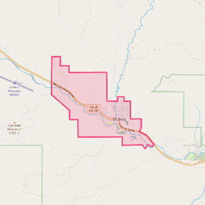 Map of Dubois