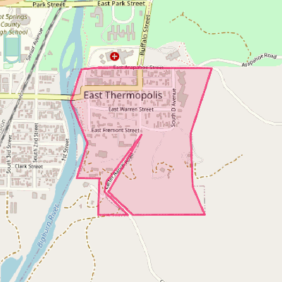 Map of East Thermopolis