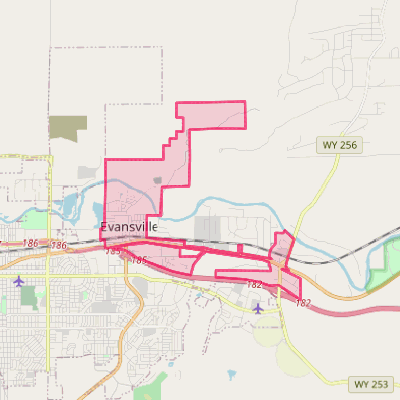 Map of Evansville