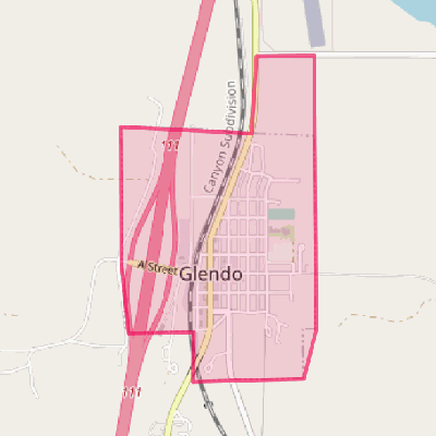 Map of Glendo