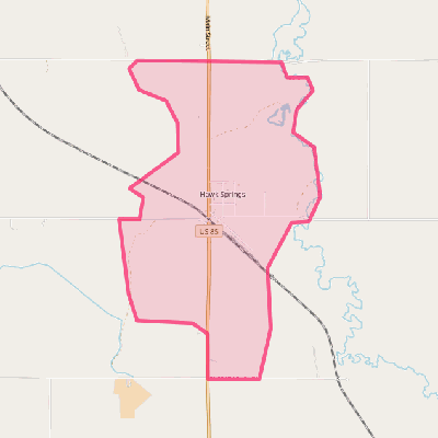 Map of Hawk Springs