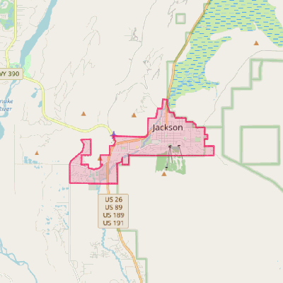 Map of Jackson