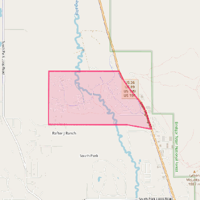 Map of Rafter J Ranch