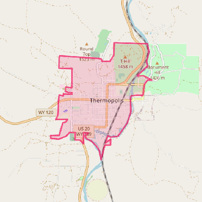 Map of Thermopolis