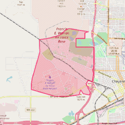 Map of Warren AFB