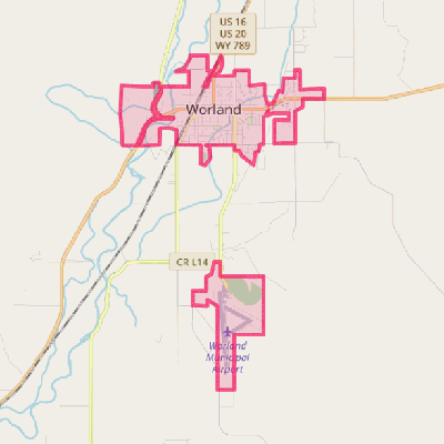 Map of Worland