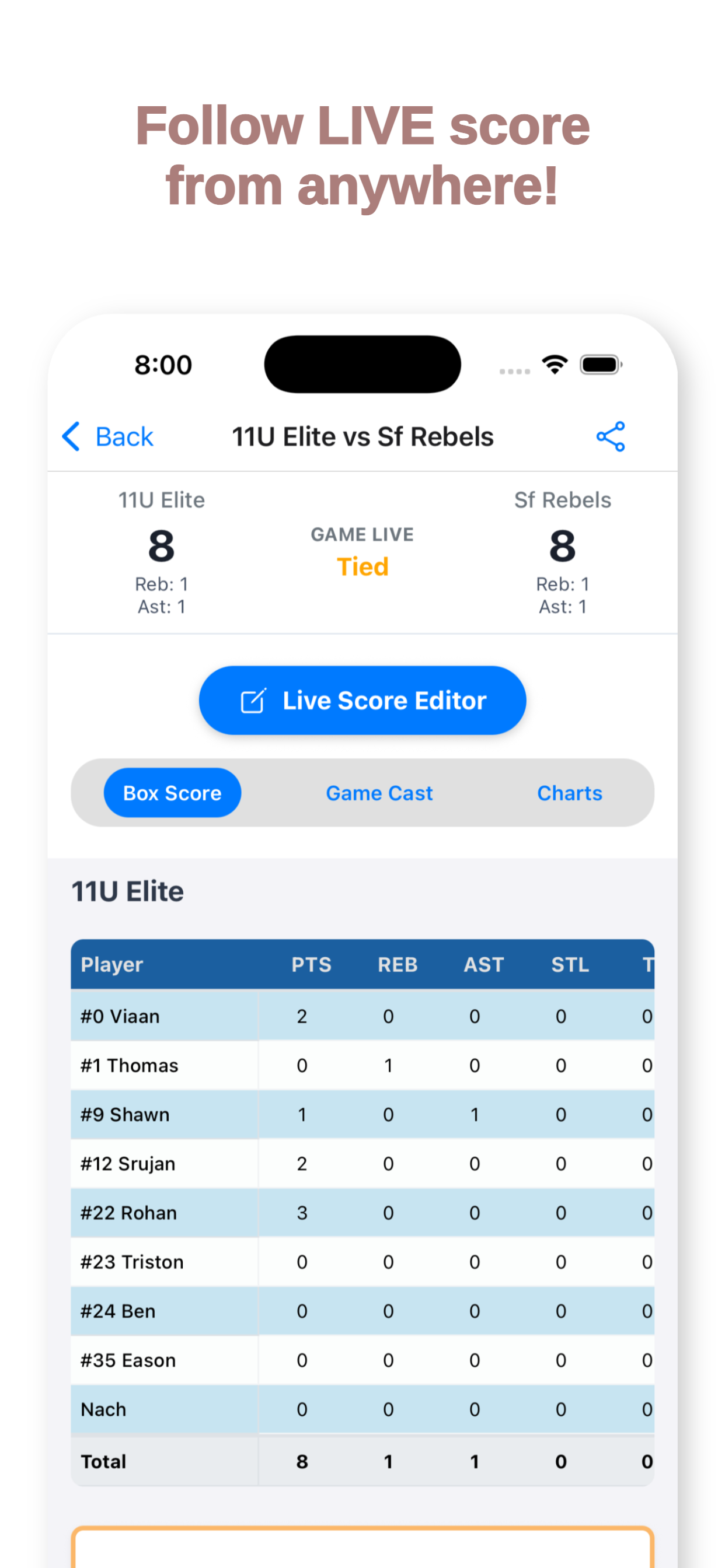 Stats Nerd App Screenshot