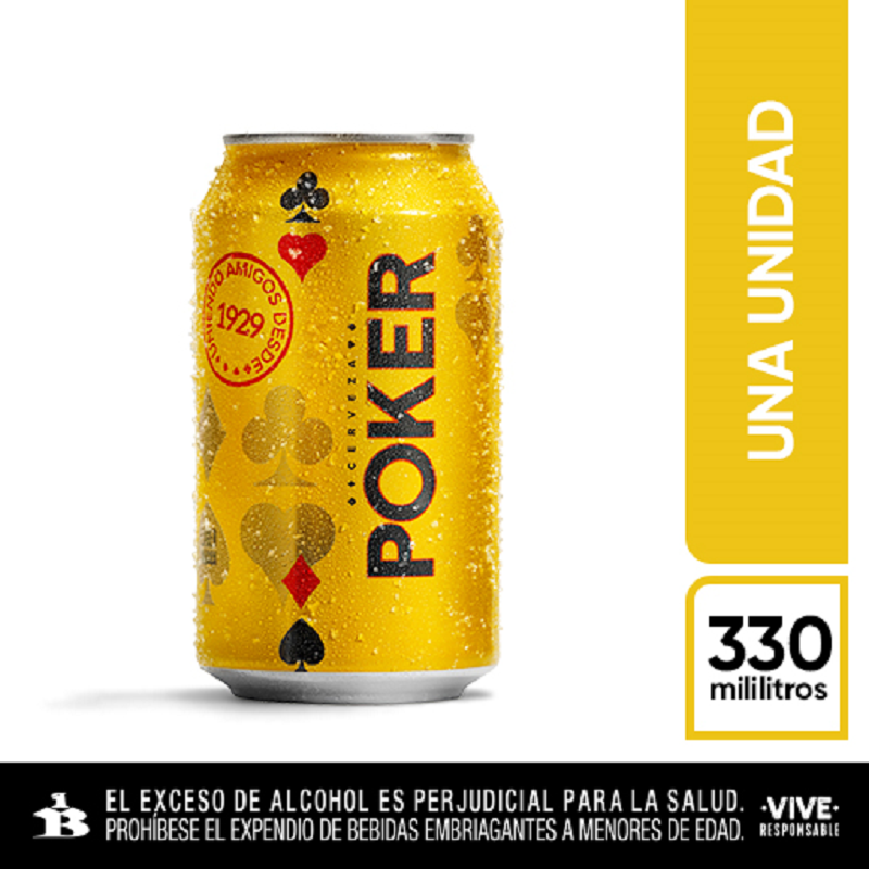 Cerveza Póker Lata *330Ml
