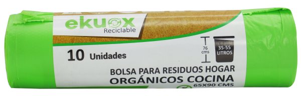 Bolsa Charly Orgánicos Cocina Verde Limón *10Und 65 * 90Cm