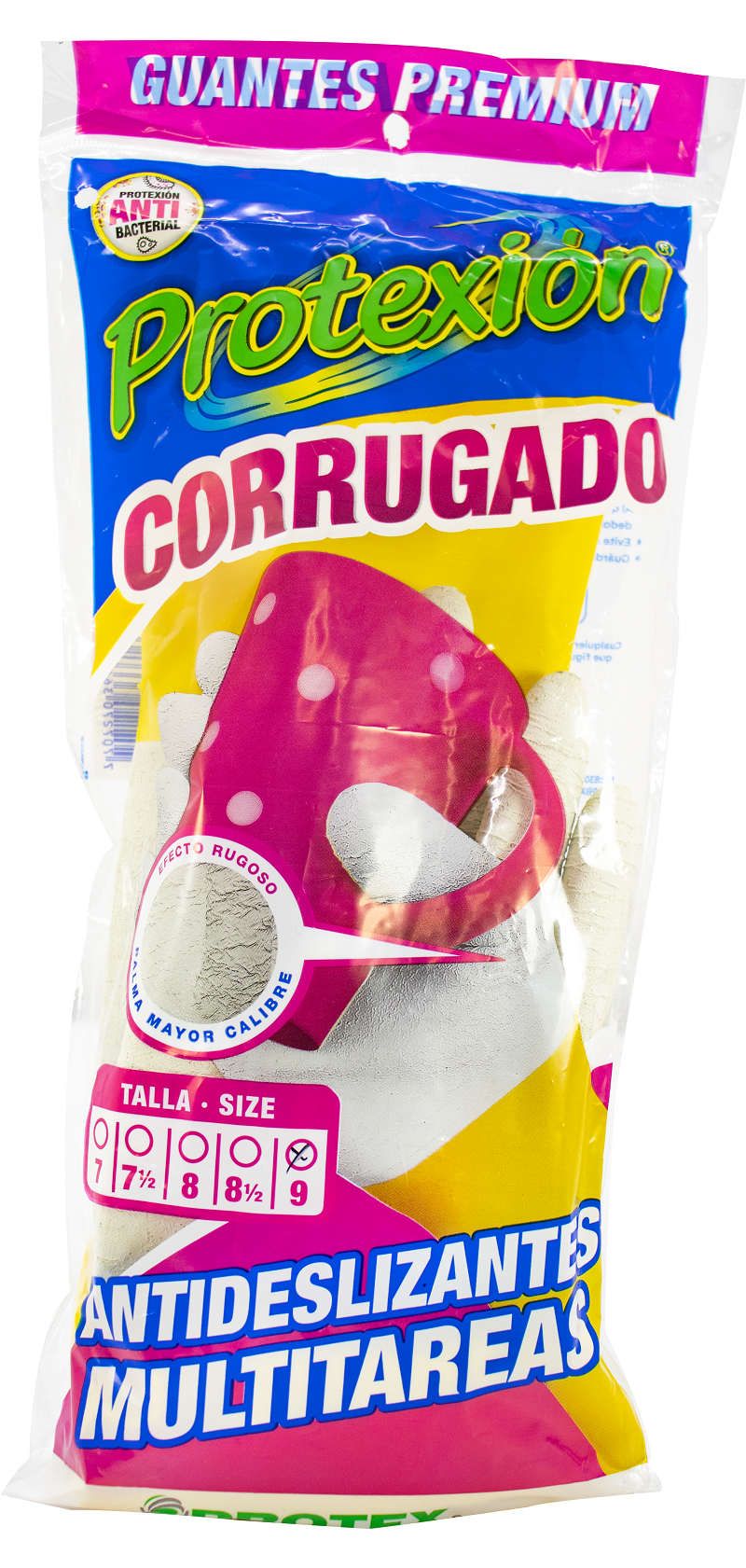 Guante Protex Domestico Corrugado Talla 9