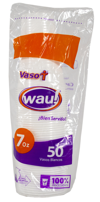 Vaso Vasote*7Oz*50Und Desechable Blanco