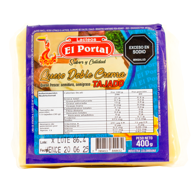 Queso El Portal*400G D/Crema Tajado