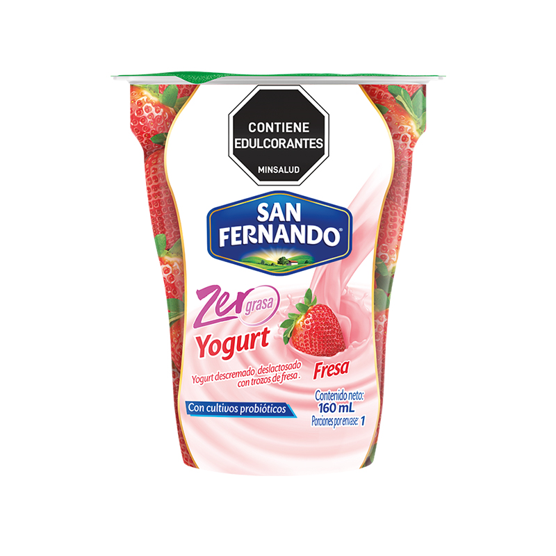 Yogurt San Fernando Deslactosado Fresa*160G