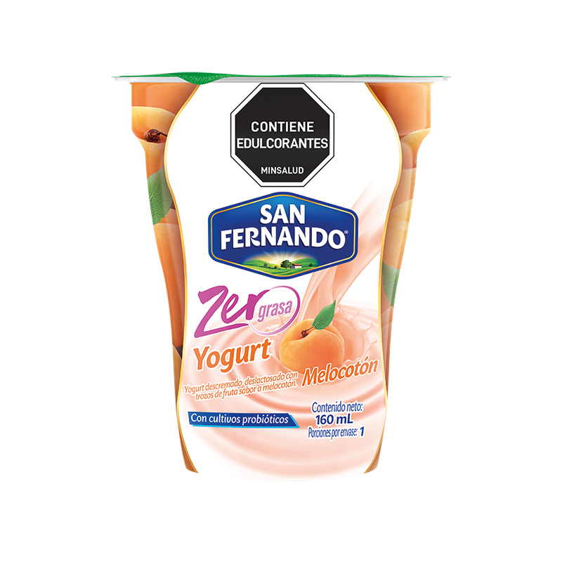 Yogurt San Fernando Deslactosado Melocotón*160G
