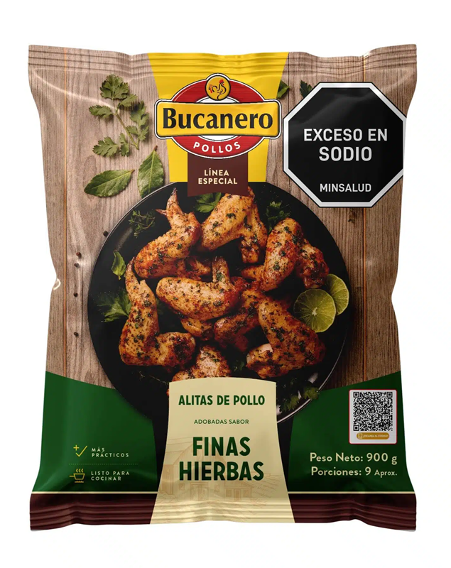 Alitas Bucanero Pollo Hierbas*900G