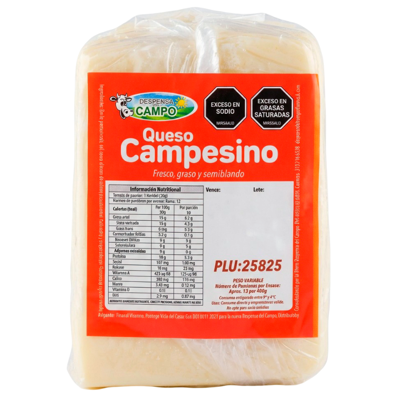 Queso Despensa Del Campo*Kilo Campesino