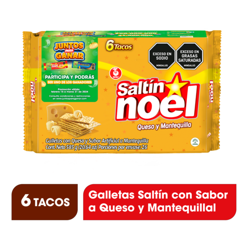 Galleta Saltin Tacos Queso Mantequilla* 97.5G*6