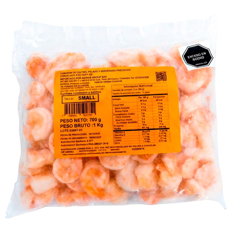 Camaron Precocido Small*Und*700 gr