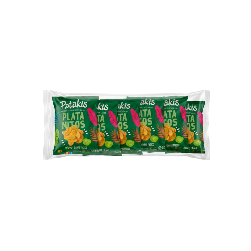Pasabocas Patakis*28G*6Und Platano Verde
