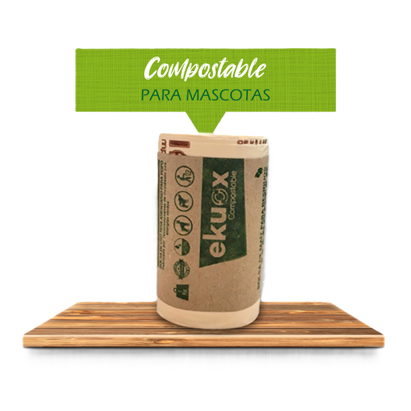 Bolsa Ekuox Compost Mascota*20Und 27*30