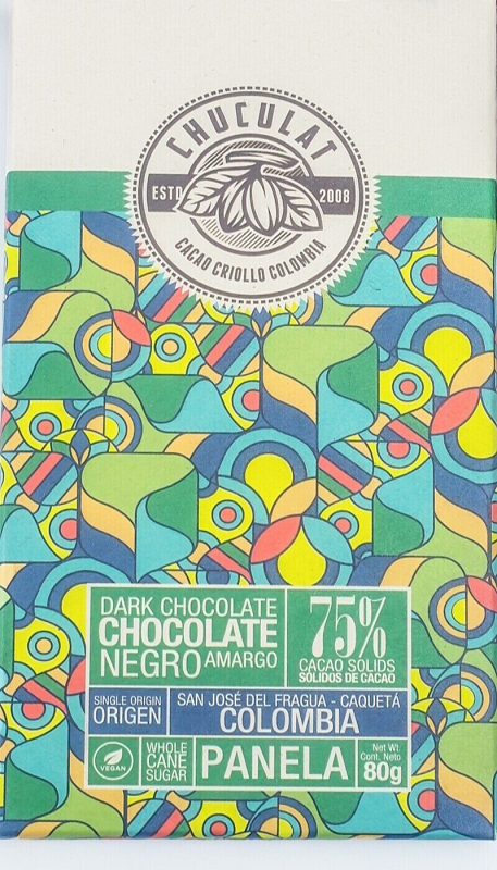 Chocolate Chuculat Caquetá Con Panela 75% Cacao *80G