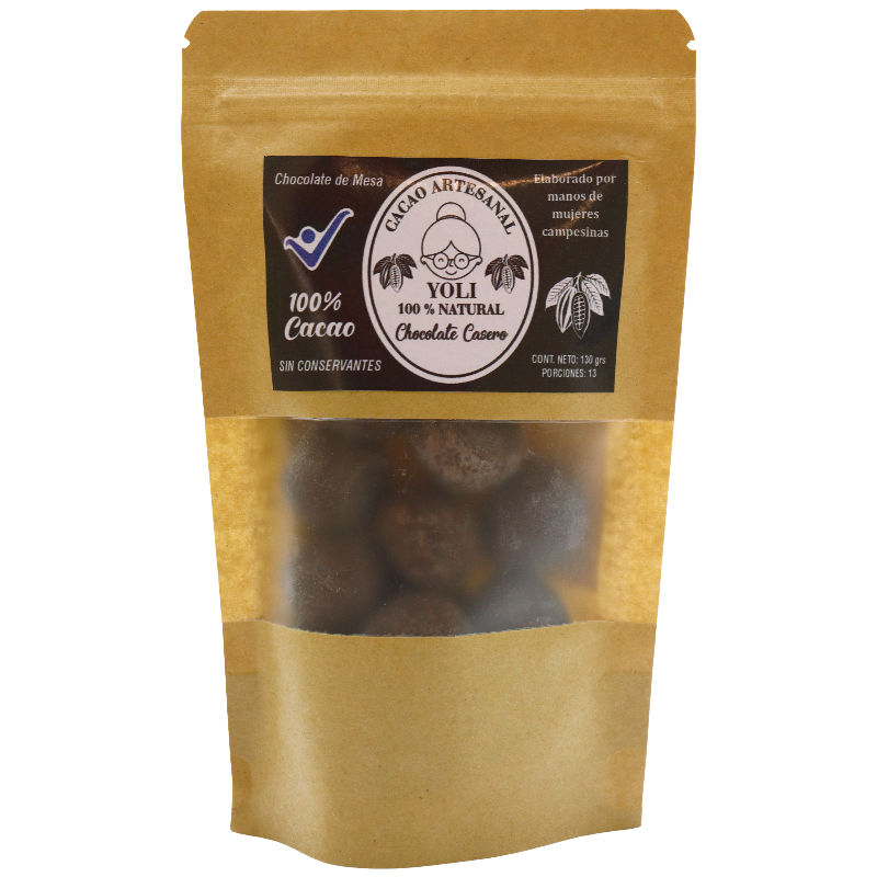 Chocolate Yoli*130G Artesanal 100% Cacao