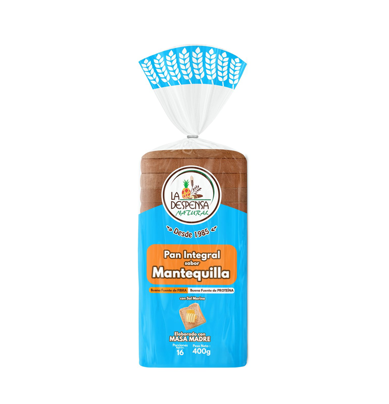 Pan Despensa Integral Sin Mantequilla*400G