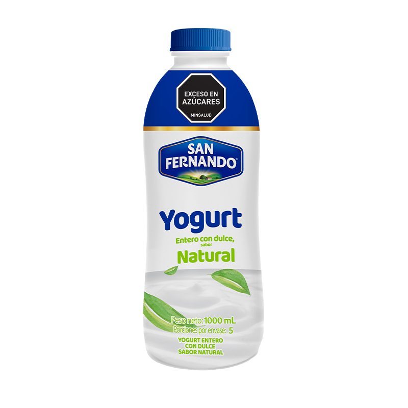 YOGURT SAN FERNANDO*1000g NATURAL BOTELLA SEMIDESCREMADO