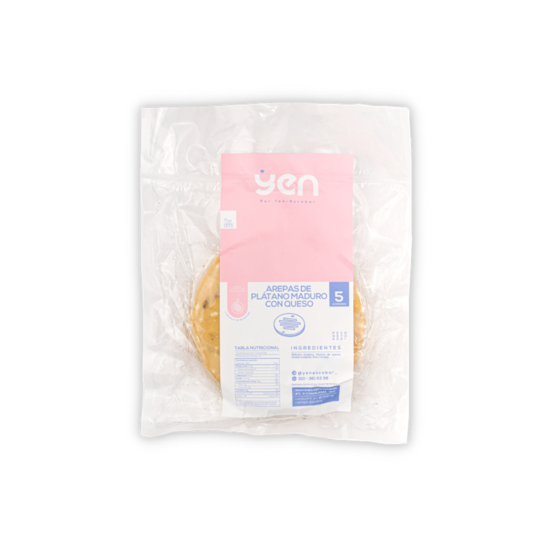 Arepa Yen Platano Maduro Con Queso*5Und