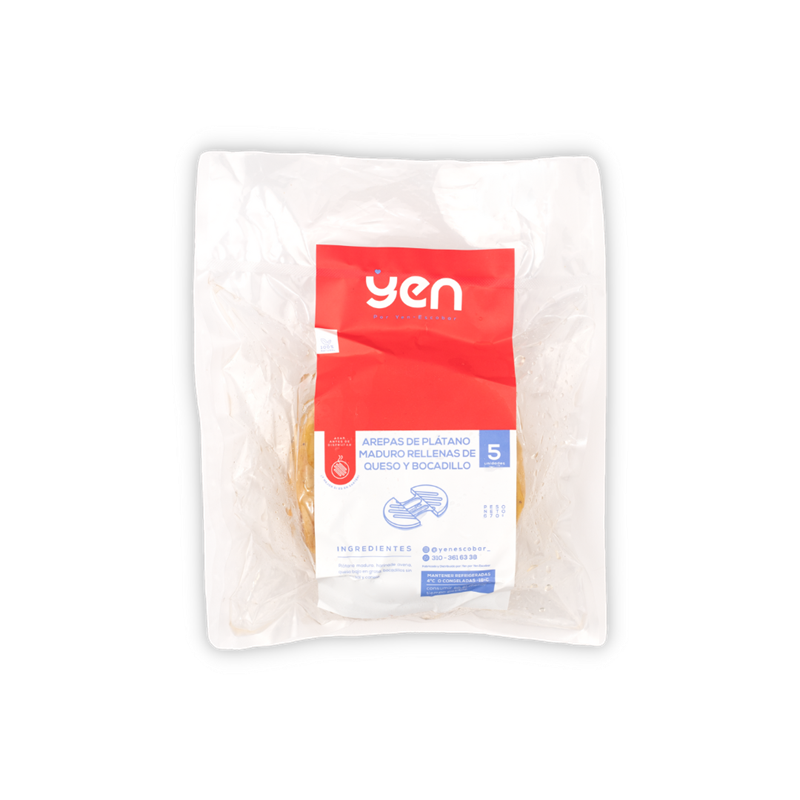 Arepa Yen Platano Maduro Queso Y Bocadillo*5Und