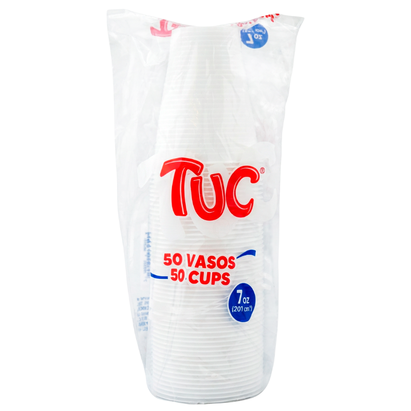 Vaso Tuc*7Onz*50Und Blanco Desechable